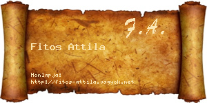 Fitos Attila névjegykártya